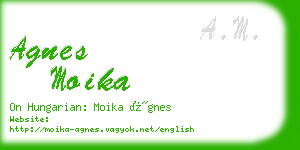 agnes moika business card